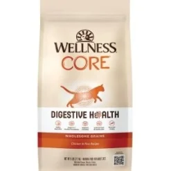 Wellness CORE+ Digestive Health Wholesome Grains Adult Dry Cat Food Chicken & Rice Recipe 5-lb
