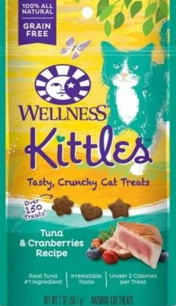 Wellness Kittles Natural Grain-Free Crunchy Cat Treats Tuna & Cranberries Recipe 2-oz