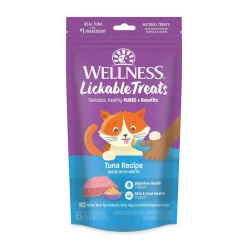 Wellness Puree Natural Grain-Free Lickable Cat Treats Tuna 6 Count 2.53-oz