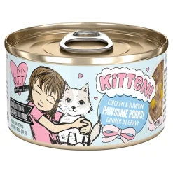 Weruva B.F.F. Kitten Chicken & Pumpkin Pawsome Purrs! Dinner in Gravy Wet Cat Food 2.8-oz