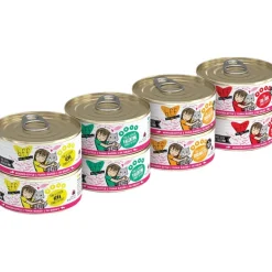 Weruva B.F.F. Minced Batch O' Besties Variety Pack Canned Wet Cat Food 8 Count 5.5-oz
