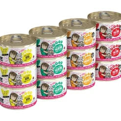 Weruva B.F.F. Minced Batch O' Besties Variety Pack Canned Wet Cat Food 12 Count 3-oz
