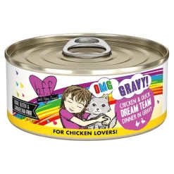 Weruva B.F.F. OMG Chicken & Duck Dream Team Dinner in Gravy Wet Cat Food 5.5-oz