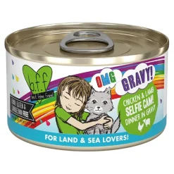 Weruva B.F.F. OMG Chicken & Lamb Selfie Cam! Dinner in Gravy Wet Cat Food 2.8-oz