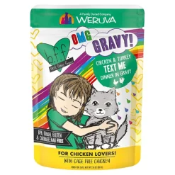 Weruva B.F.F. OMG Chicken & Turkey Text Me Dinner in Gravy Wet Cat Food Pouches 2.8-oz