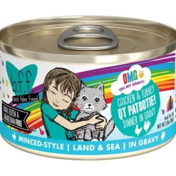 Weruva B.F.F. OMG Chicken & Turkey QT Patootie! Dinner in Gravy Wet Cat Food 2.8-oz