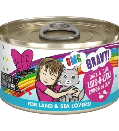 Weruva B.F.F. OMG Duck & Tuna Lots-O-Luck! Dinner in Gravy Wet Cat Food 2.8-oz