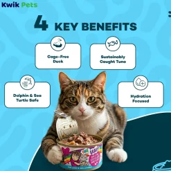 Weruva B.F.F. OMG Duck & Tuna Lots-O-Luck! Dinner in Gravy Wet Cat Food 2.8-oz
