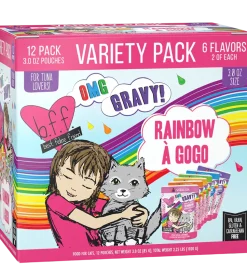 Weruva B.F.F. OMG Rainbow À Gogo Variety Pack Wet Cat Food 3-oz Pouches 12 Count