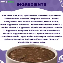 Weruva B.F.F. OMG Tuna & Beef Baby Cakes Dinner in Gravy Wet Cat Food Pouches 3-oz
