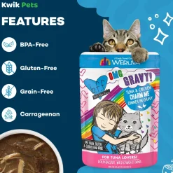 Weruva B.F.F. OMG Tuna & Chicken Charm Me Dinner in Gravy Wet Cat Food Pouches 3-oz