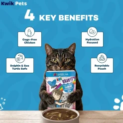 Weruva B.F.F. OMG Tuna & Chicken Charm Me Dinner in Gravy Wet Cat Food Pouches 3-oz