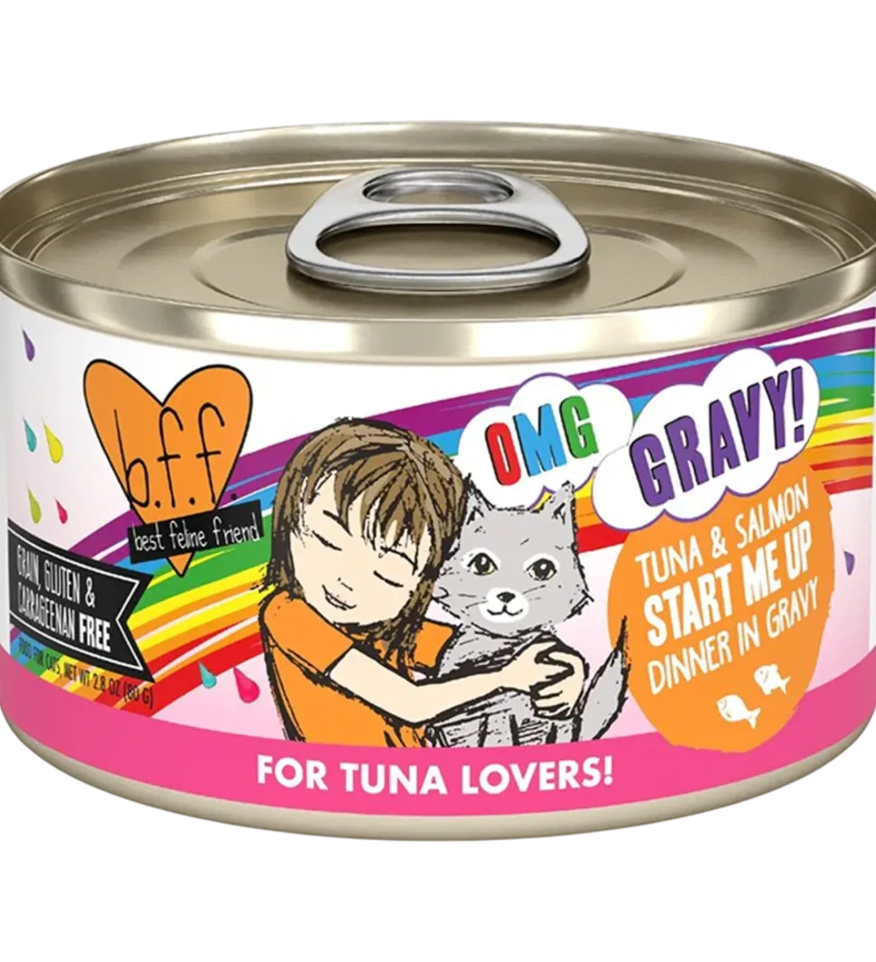 Weruva B.F.F. OMG Tuna & Salmon Start Me Up Dinner in Gravy Wet Cat Food 2.8-oz