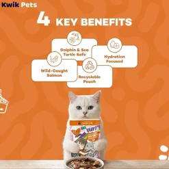 Weruva B.F.F. OMG Tuna & Salmon Sweet Cheeks Dinner in Gravy Wet Cat Food Pouches 3-oz