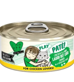 Weruva B.F.F. PLAY Paté Chicken & Lamb Laugh Out Loud Dinner in a Hydrating Purée Wet Cat Food 5.5-oz