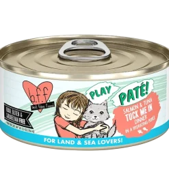 Weruva B.F.F. PLAY Paté Salmon & Tuna Tuck Me In Dinner in a Hydrating Purée Wet Cat Food 5.5-oz