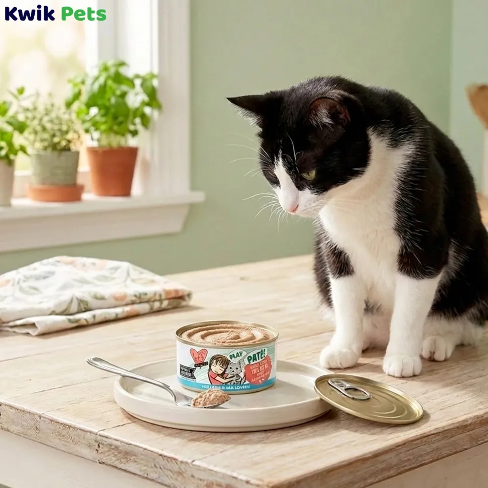 Weruva B.F.F. PLAY Paté Salmon & Tuna Tuck Me In Dinner in a Hydrating Purée Wet Cat Food 2.8-oz
