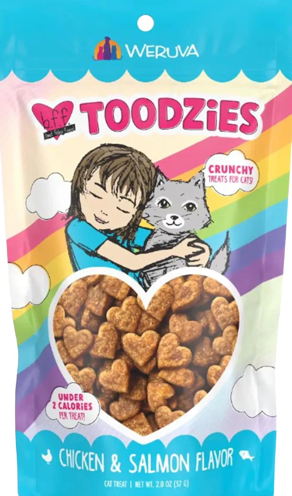 Weruva B.F.F. Toodzies Crunchy Chicken & Salmon Cat Treats 2-oz