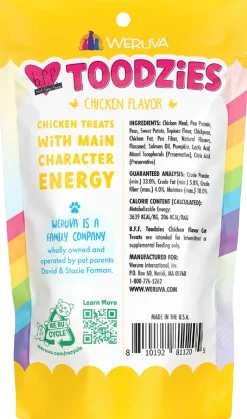 Weruva B.F.F. Toodzies Crunchy Chicken Cat Treats 2-oz