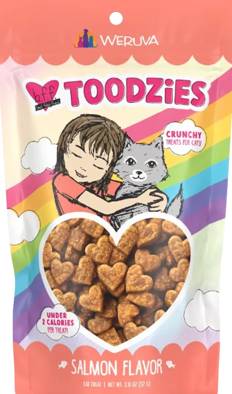 Weruva B.F.F. Toodzies Crunchy Salmon Cat Treats 2-oz