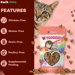 Weruva B.F.F. Toodzies Crunchy Salmon Cat Treats 2-oz