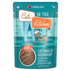 Weruva Cats in the Kitchen Cat Times At Fridgemont Paté Wet Cat Food Duck & Tuna Dinner in a Hydrating Purée 3-oz