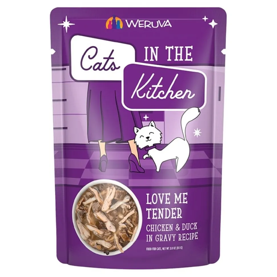 Weruva Cats in the Kitchen Love Me Tender Wet Cat Food Chicken & Duck in Gravy Recipe 3-oz