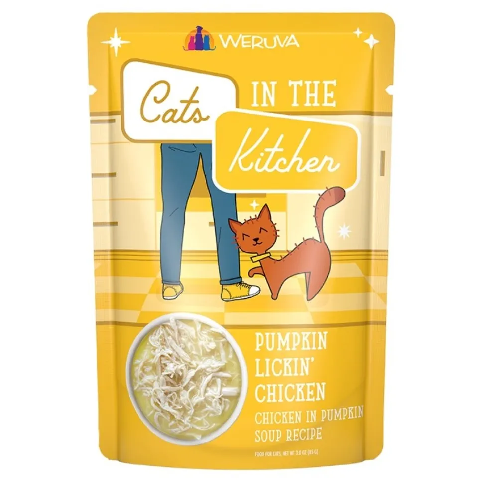 Weruva Cats in the Kitchen Pumpkin Lickin' Chicken Wet Cat Food Chicken in Pumpkin Soup Recipe 3-oz