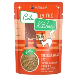 Weruva Cats in the Kitchen The Breakfast Cat Paté Wet Cat Food Chicken & Pumpkin Dinner in a Hydrating Purée 3-oz
