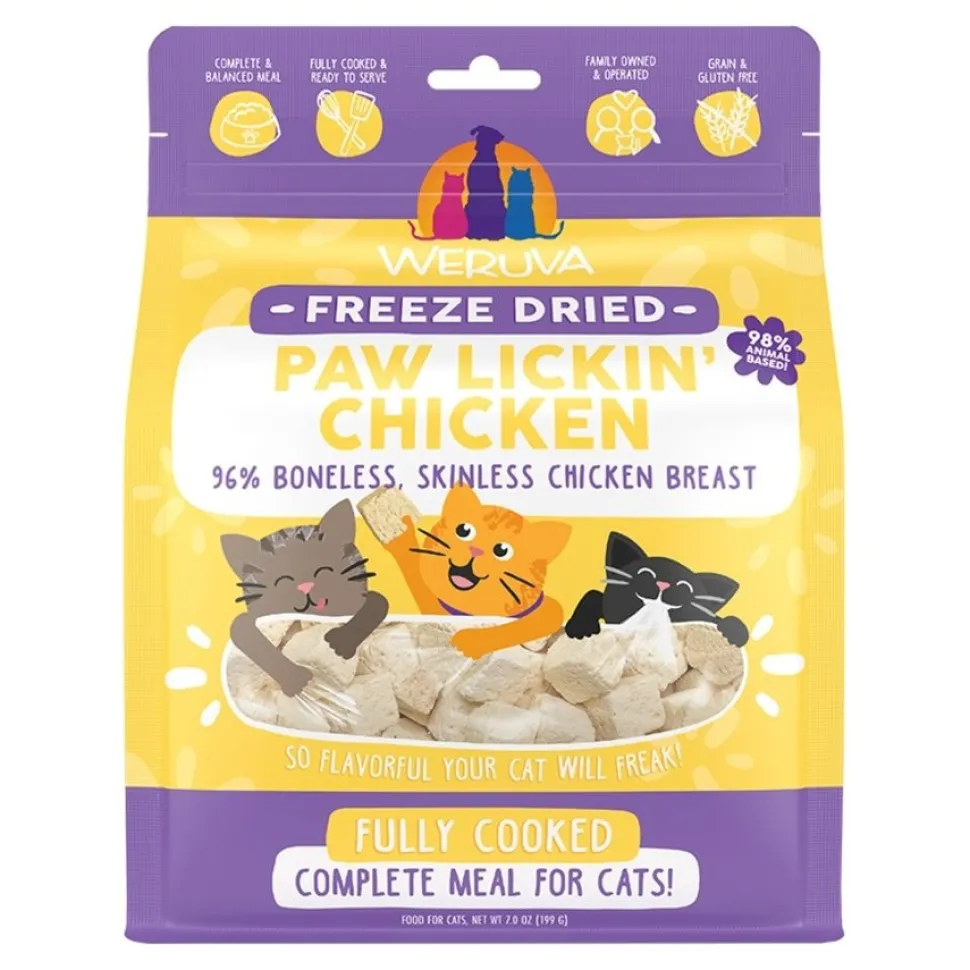 Weruva Paw Lickin' Chicken Fully Cooked Freeze Dried Cat Food 7-oz