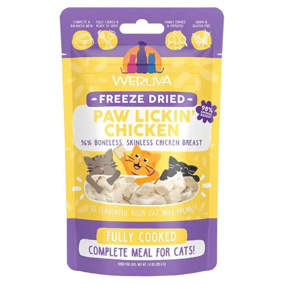Weruva Paw Lickin' Chicken Fully Cooked Freeze Dried Cat Food 1-oz