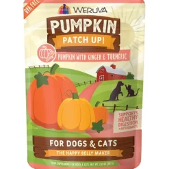Weruva Pumpkin Patch Up! Food Supplement for Dogs & Cats Pumpkin with Ginger & Turmeric 2.8-oz