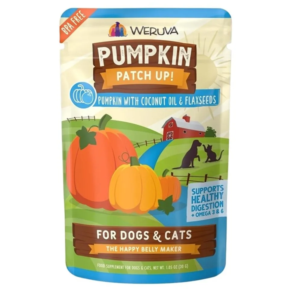 Weruva Pumpkin Patch Up! Food Supplement for Dogs & Cats Pumpkin with Coconut Oil & Flaxseeds 1.05-oz
