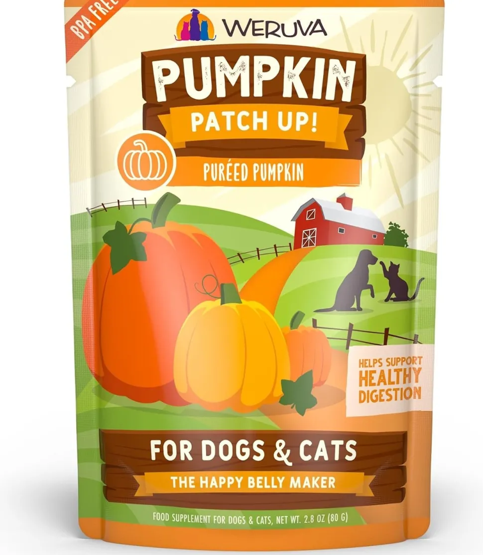 Weruva Pumpkin Patch Up! Food Supplement for Dogs & Cats Puréed Pumpkin 2.8-oz