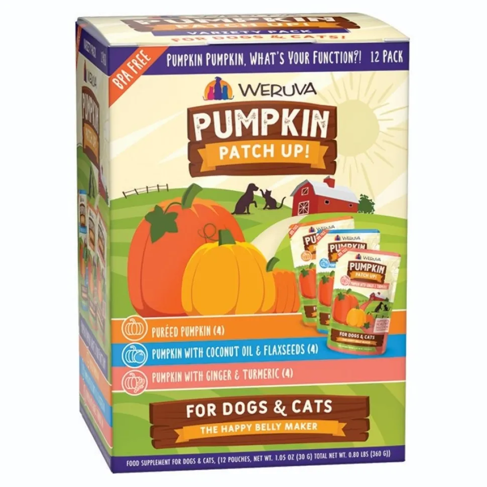 Weruva Pumpkin Patch Up! Pumpkin Pumpkin, What's Your Function?! Variety Pack Food Supplement for Dogs & Cats 1.05-oz Pouch 12 Count