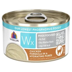 Weruva Wx Phos Focused Wet Cat Food Chicken Formula in a Hydrating Purée 3-oz