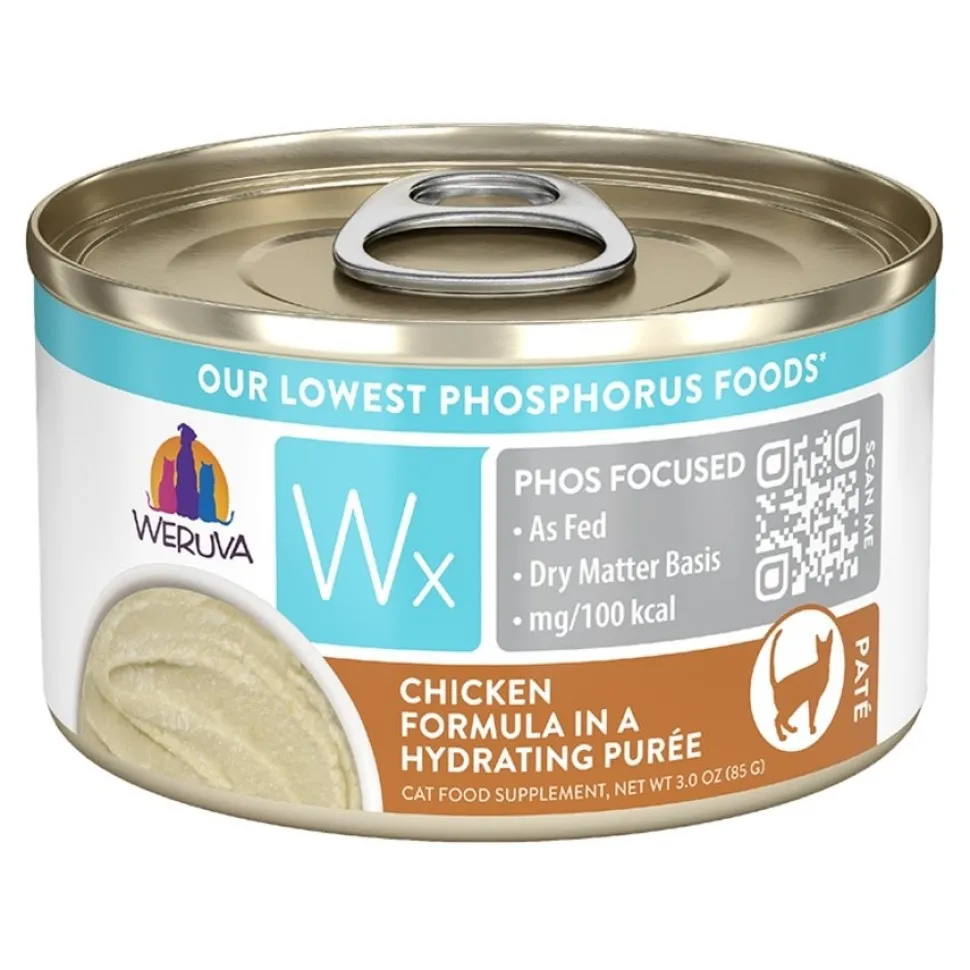 Weruva Wx Phos Focused Wet Cat Food Chicken Formula in a Hydrating Purée 3-oz