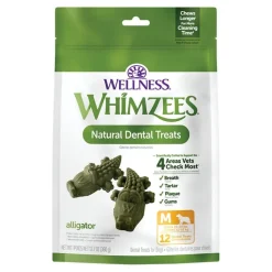 Whimzees Alligator Natural Dental Dog Treats Medium 12 Count 12.7-oz