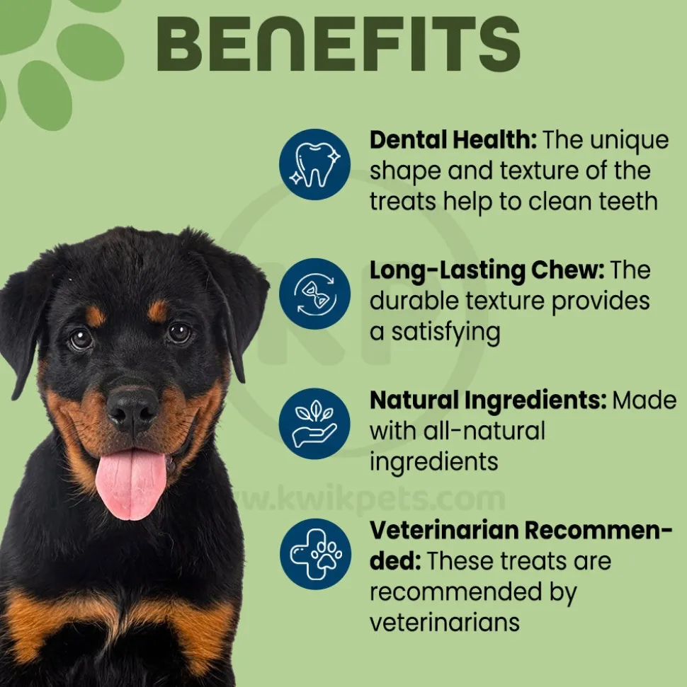 Whimzees Brushzees Natural Dental Dog Treats X-Small 48 Count 12.7-oz