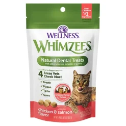 Whimzees Natural Dental Treats for Cats Chicken & Salmon 2-oz