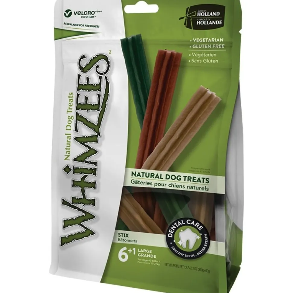 Whimzees Stix Natural Dental Dog Treats Large 7 Count 14.81-oz