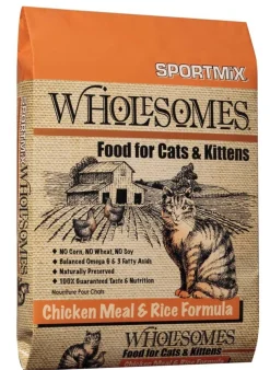 Wholesomes Chicken Meal & Rice Dry Cat Food 15-lb