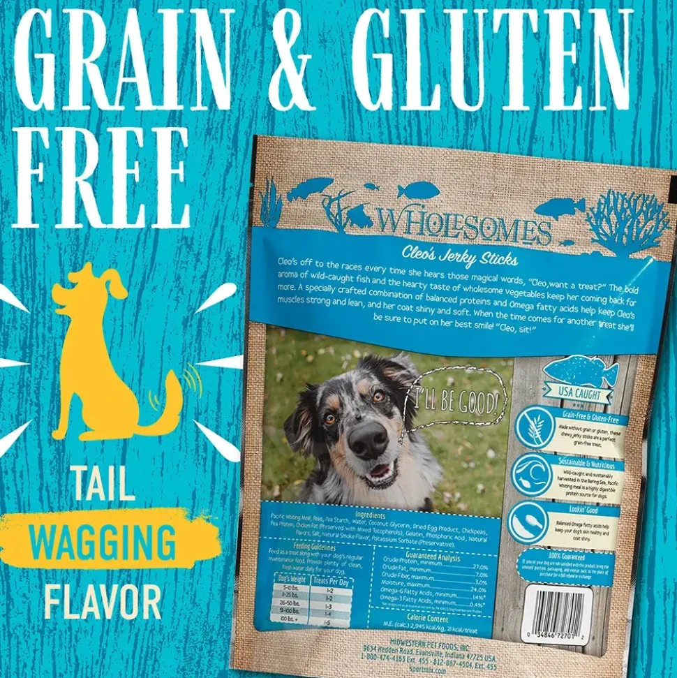 Wholesomes Cleo's Jerky Sticks Grain-Free Dog Treats 25-oz