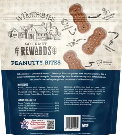 Wholesomes Gourmet Rewards Peanutty Bites Biscuits Oven-Baked Dog Treats Peanut Butter 3-lb