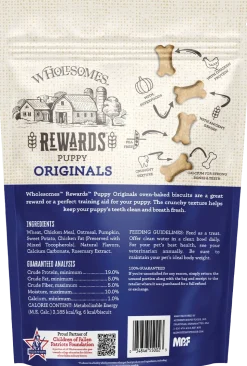 Wholesomes Rewards Puppy Originals Biscuits Oven-Baked Dog Treats Chicken 2-lb