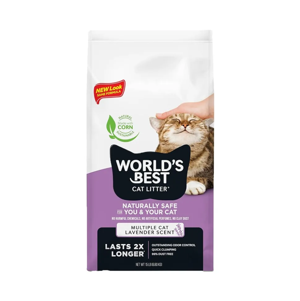 World's Best Cat Litter Multiple Cat Lavender Scented Formula 15-lb