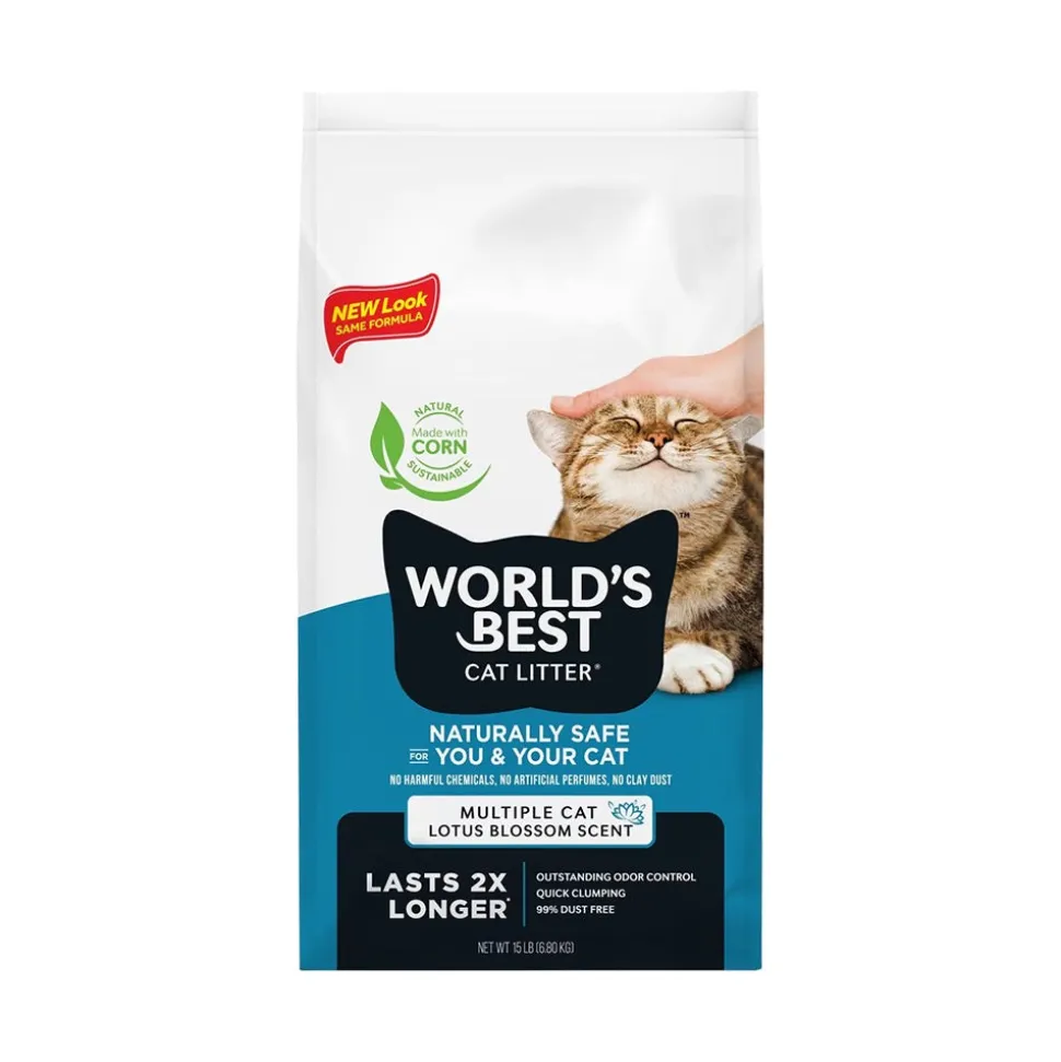 World's Best Cat Litter Multiple Cat Lotus Blossom Scented Formula 15-lb