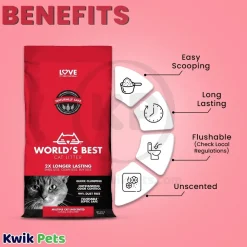 World's Best Cat Litter Multiple Cat Unscented Formula 8-lb