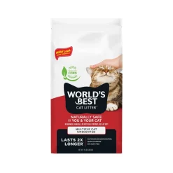 World's Best Cat Litter Multiple Cat Unscented Formula 15-lb