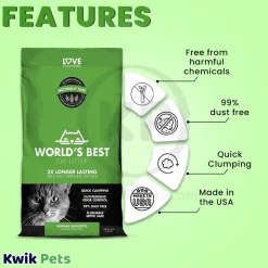 World's Best Cat Litter Original Unscented Formula 15-lb